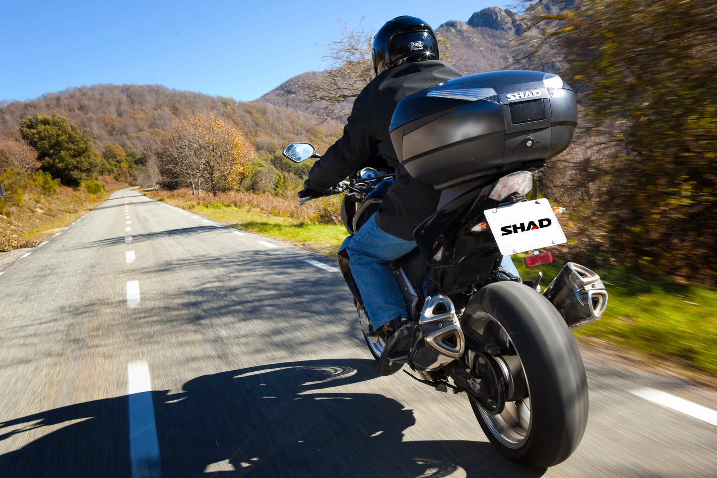 SH48 - Top Case Dark Grey + Carbon Cover + Backrest