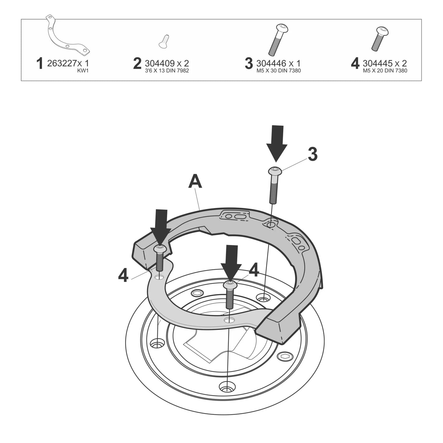 Click System Tank Bag Fitting Kit for Kawakasi/KTM