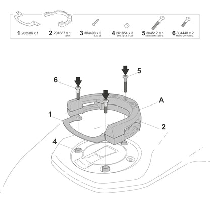 Yamaha MT09 Click System Tank Bag Fitting Kit