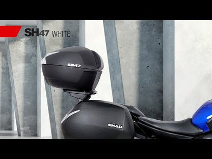 SH47 - Top Case réflecteur blanc